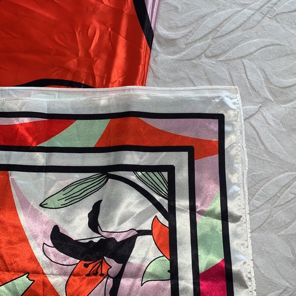 ASOS colourful print silky scarf - Picture 3 of 6